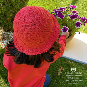 Cappello Bimba Cotone Linea Tulipano - Fatto a Mano - Il Tocco di Minerva