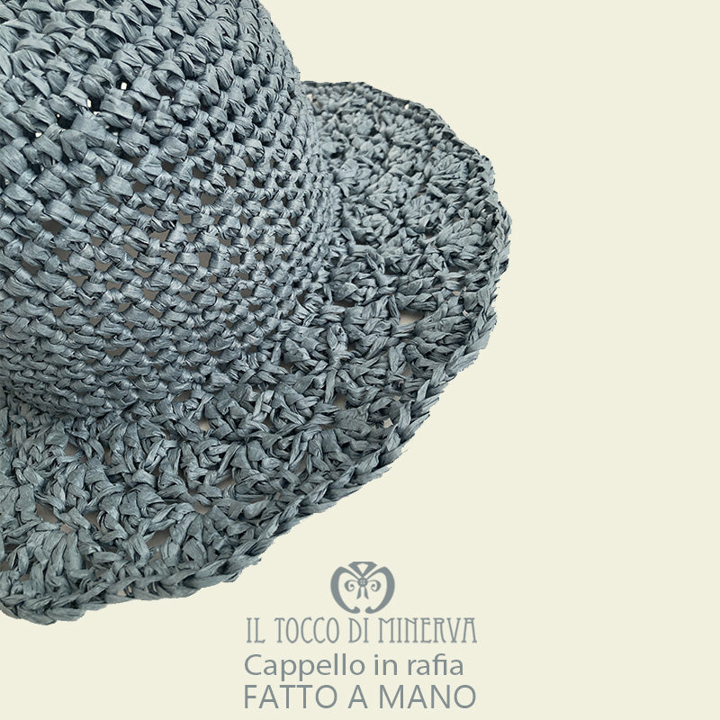 Cappello in rafia - fatto a mano - Il Tocco di Minerva