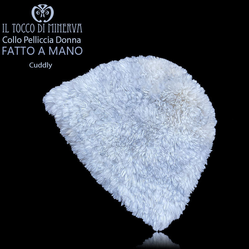Cappello pelliccia donna Cuddly bianco - Fatto a mano - Il Tocco di Minerva