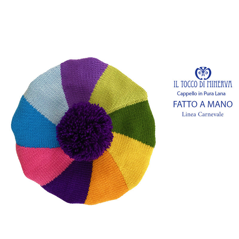 Cappello Basco pura lana Linea Carnevale - Fatto a Mano - Il Tocco di Minerva