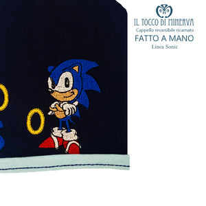 Cappello reversibile ricamato da bambino linea catoon - Fatto a Mano - Il Tocco di Minerva