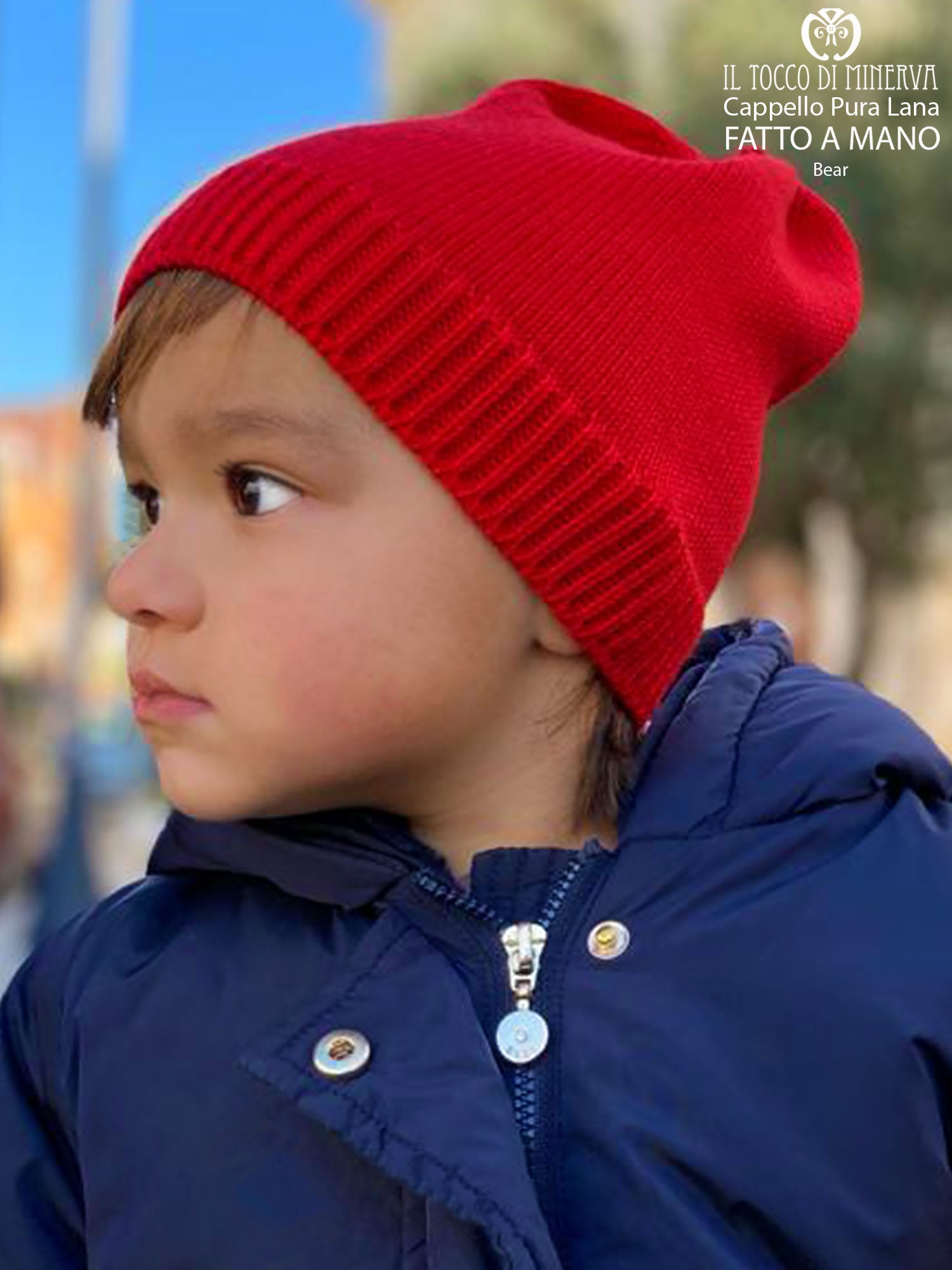 Cappello unisex bambino bambina pura lana  - Realizzato a Mano - Il Tocco di Minerva