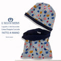 Cappello e collo reversibile fiori di campo -Fatto a Mano