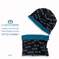 Cappello e collo reversibile tabelline -Fatto a Mano