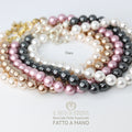 Bracciale Perle Swarovski Chiara Rosa Antico - Realizzato a mano - Il Tocco di Minerva