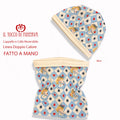 Cappello e collo reversibile felpato Alice - Fatto a Mano