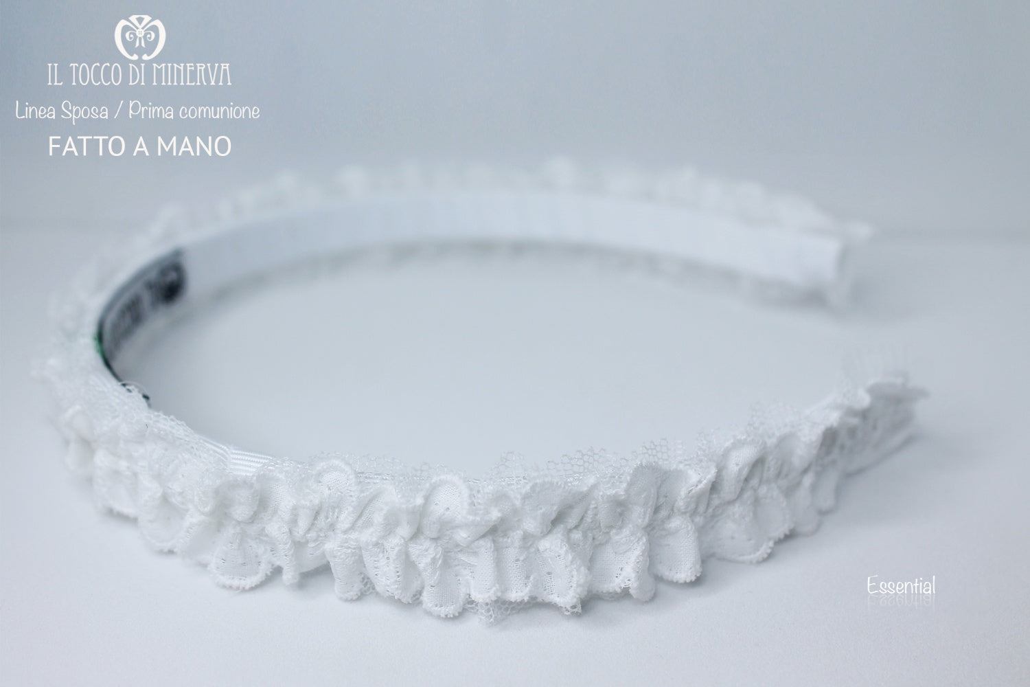 Cerchietto bianco Prima Comunione Essential Realizzato a mano - Il Tocco di Minerva
