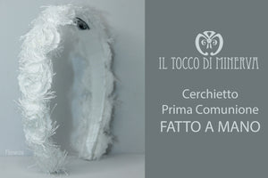 Cerchietto Prima Comunione Bianco Florenza Realizzata A Mano - Il Tocco di Minerva