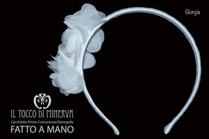 Cerchietto Prima Comunione/Cerimonia Giorgia Banco  – Realizzata A Mano - Il Tocco di Minerva