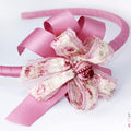 Cerchietto rosa Debora - realizzato a mano - HandMade - Il Tocco di Minerva