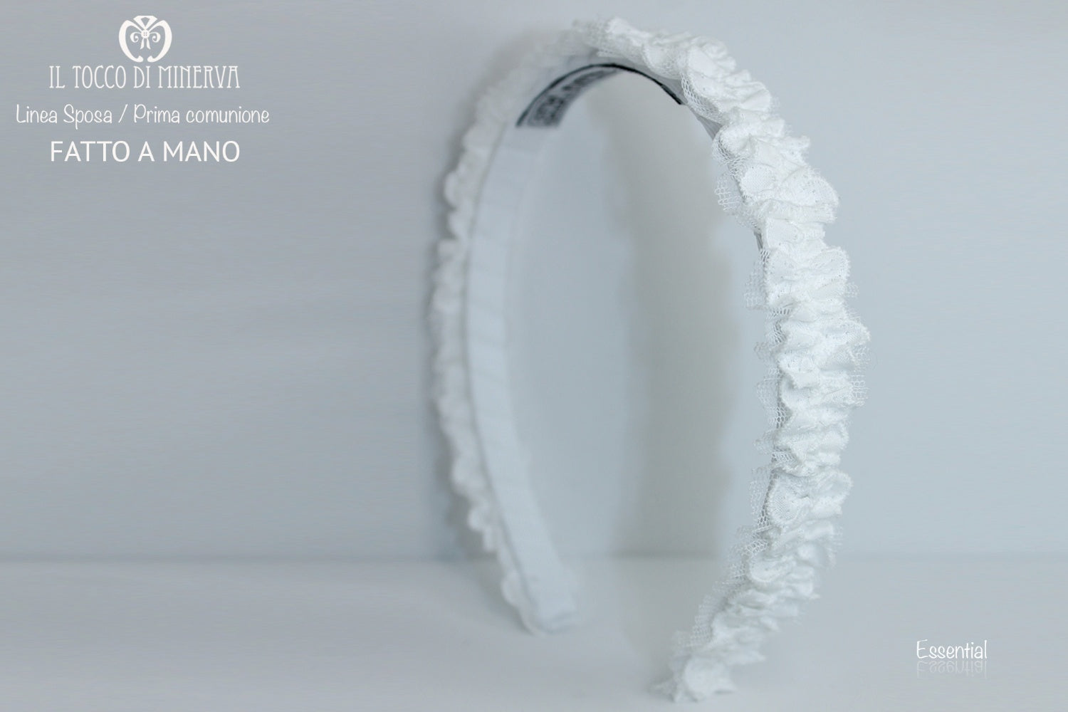 Cerchietto bianco Prima Comunione Essential Realizzato a mano - Il Tocco di Minerva
