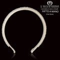 Cerchietto in seta e cristalli Hybrid Linea Sposa - Fatto a mano - Il Tocco di Minerva