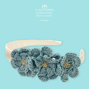 Cerchietto bambina uncinetto Linea Flower - Fatto a Mano - Il Tocco di Minerva