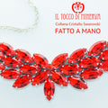 Collana in cristallo swarovski Eris Rosso Realizzata a mano - Il Tocco di Minerva