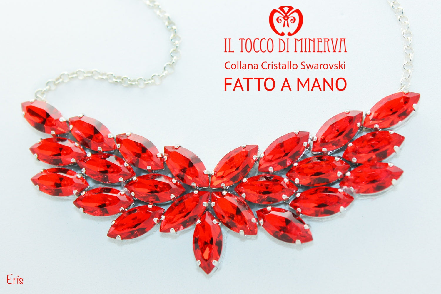 Collana in cristallo swarovski Eris Rosso Realizzata a mano - Il Tocco di Minerva