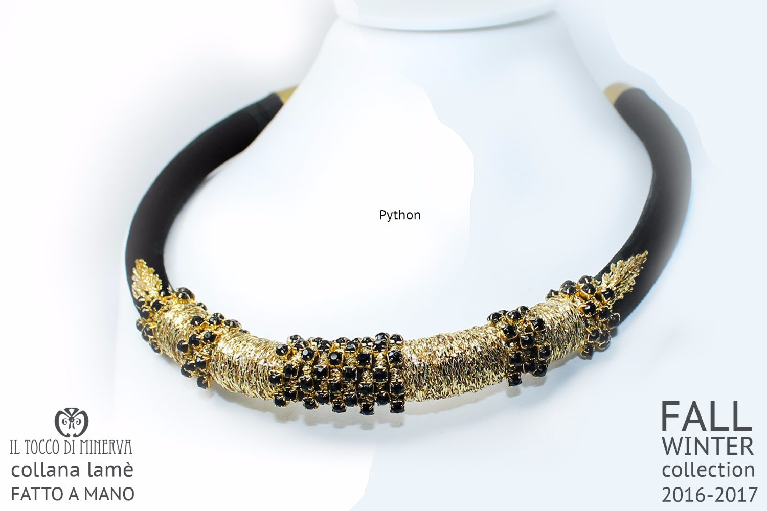 Collana Tubolare lamè Python - realizzata a mano - HandMade - Il Tocco di Minerva