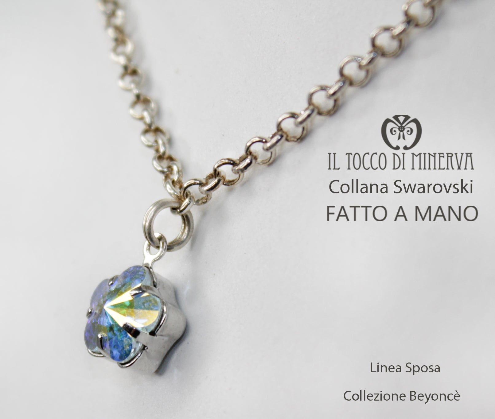 Collana cristallo Swarovski Linea Sposa Beyoncè 1 fiore – realizzati a mano – HandMade - Il Tocco di Minerva