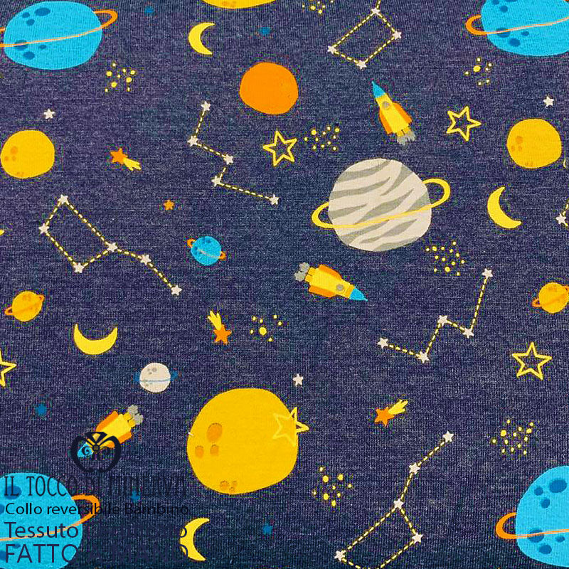 Collo da Bambino in Cotone Certificato Universo senape - Fatto a Mano - Il Tocco di Minerva