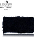 Collo pelliccia donna Cuddly nero - Fatto a mano - Il Tocco di Minerva