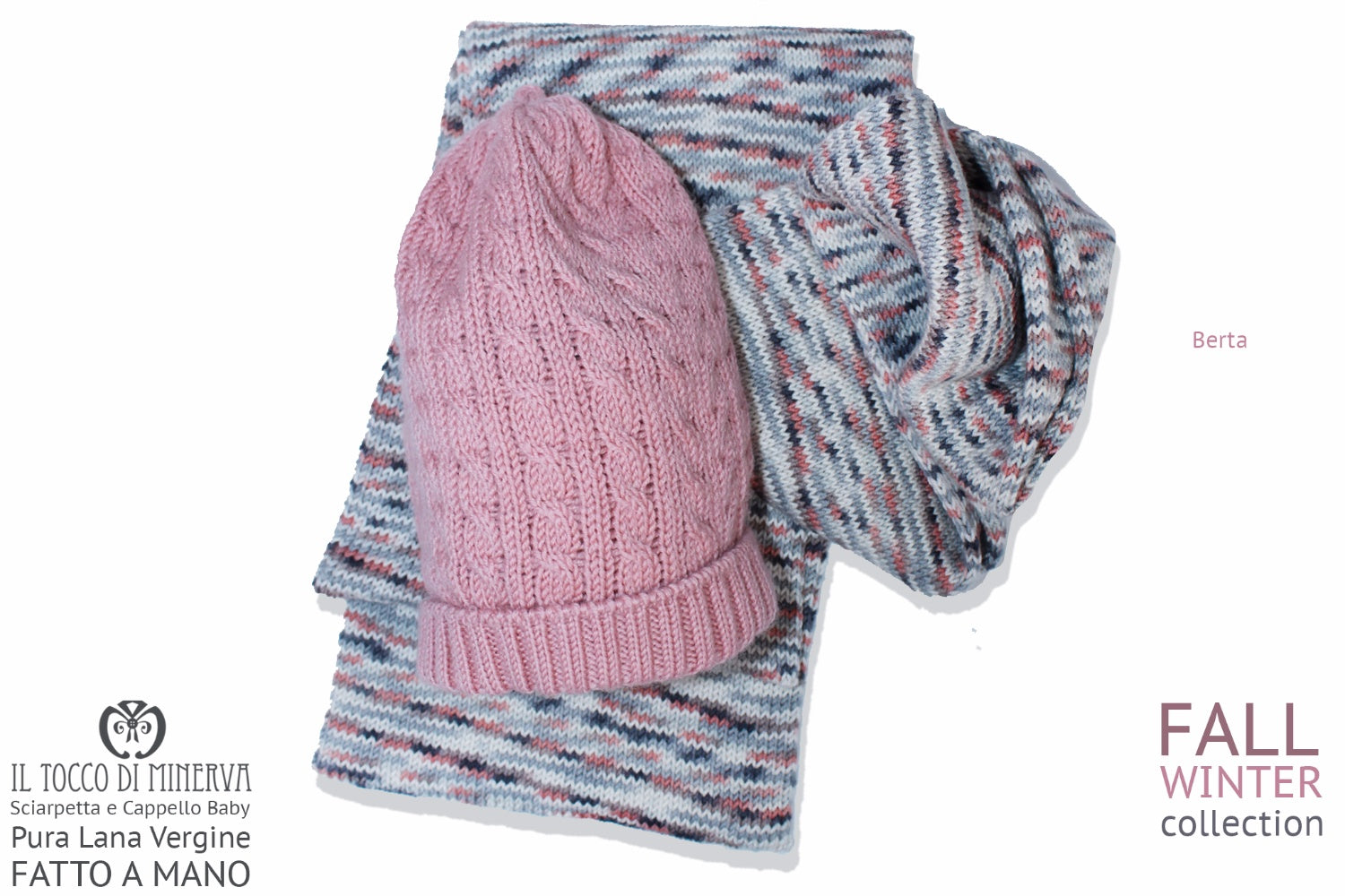 Completo Cappellino E Sciarpetta Berta Realizzato A Mano – HandMade - Il Tocco di Minerva