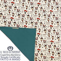 Copertina Neonato in Cotone Certificato Pirati fondo bianco carta da zucchero - Fatto a Mano - Il Tocco di Minerva