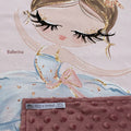 Copertina Bambina in Pile rosa antico e Cotone Ballerina - Fatto a Mano - Il Tocco di Minerva