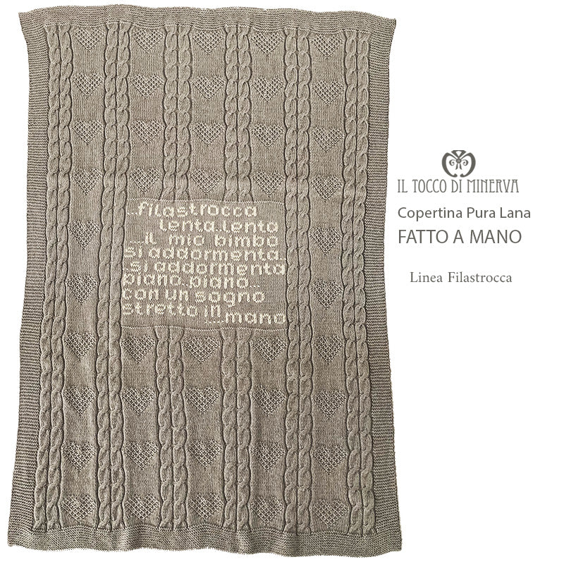Copertina per Neonato Pura Lana Linea Filastrocca - Fatto a mano - Il Tocco di Minerva