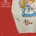 Copertina Neonato in Pile e Ciniglia linea Alice - Fatto a Mano