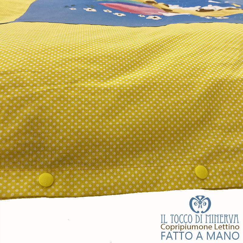 Copripiumone da bambino Giraffa letto singolo 160 cm. x 140 cm. - Fatto a Mano - Il Tocco di Minerva