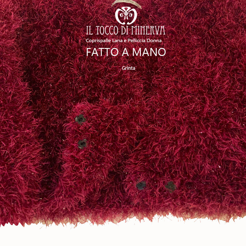 Coprispalle Grinta in lana e filato in pelliccia - Fatto a Mano - Il Tocco di Minerva