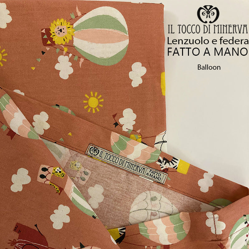 Lenzuolo con Federa bimba balloon - Fatto a Mano - Il Tocco di Minerva