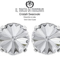 Orecchini Cristallo Swarovski a Lobo 10 mm colore Cristallo – Fatto a Mano - Il Tocco di Minerva