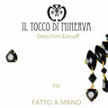 Orecchini Earcuff Fliz neri – realizzati a mano – HandMad - Il Tocco di Minerva