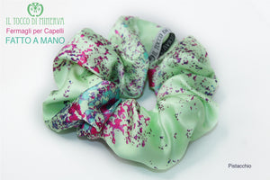 Elastico per capelli seta Pistacchio – Realizzato a mano - Il Tocco di Minerva
