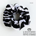 Elastico per capelli cotone Animalier zebrato - Realizzato a mano - Il Tocco di Minerva