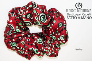 Elastico per capelli seta Bowling - Realizzato a mano - Il Tocco di Minerva