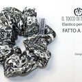 Elastico per capelli seta Giorgia  - Realizzato a mano - Il Tocco di Minerva