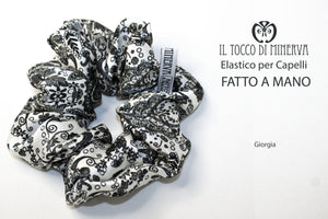 Elastico per capelli seta Giorgia  - Realizzato a mano - Il Tocco di Minerva
