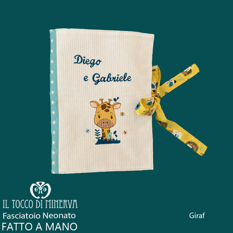 Fasciatoio da Viaggio Neonato Linea Safari personalizzato - Fatto a mano