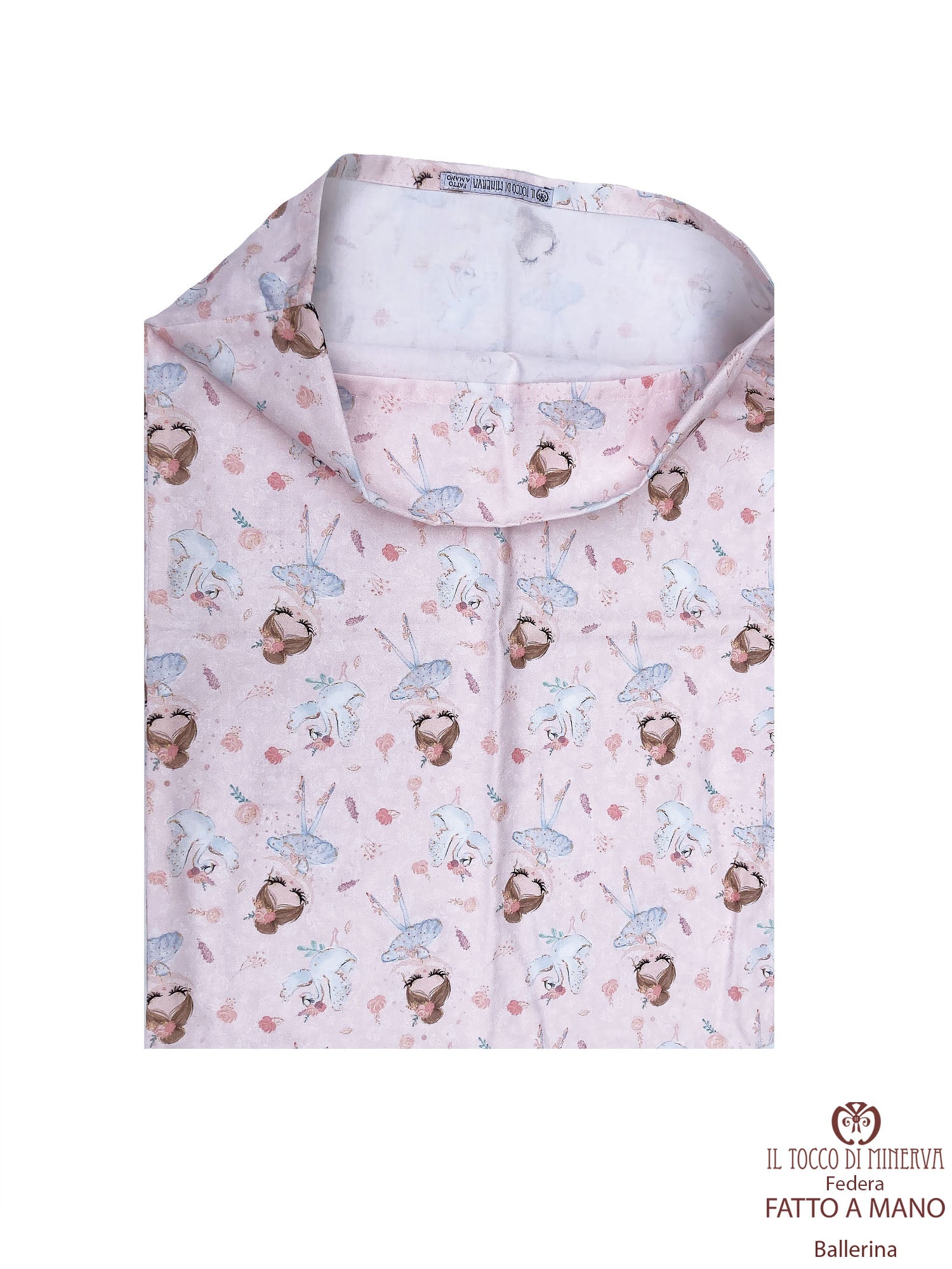 Lenzuolo con Federa Bambina in Cotone Ballerina - Fatto a Mano - Il Tocco di Minerva