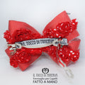 Fermaglio per capelli rosso Pilar Realizzato a mano - Il Tocco di Minerva