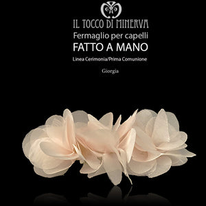 Fermaglio per capelli seta bimba Giorgia  Linea Cerimonia -Fatto a Mano - Il Tocco di Minerva