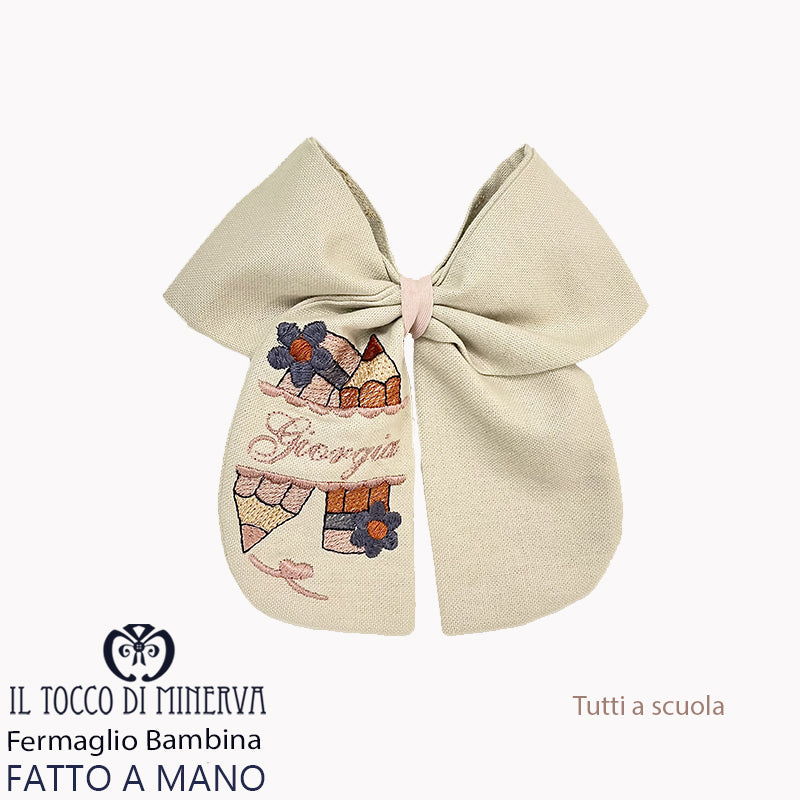 Fermaglio per capelli da bambina personalizzato - Fatto a Mano