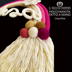 Fiocco Nascita linea arcobaleno - Fatto a Mano - Il Tocco di Minerva