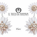 Orecchini luxbianchi “Flare” e swarovski Realizzati a mano - Handmade - Il Tocco di Minerva