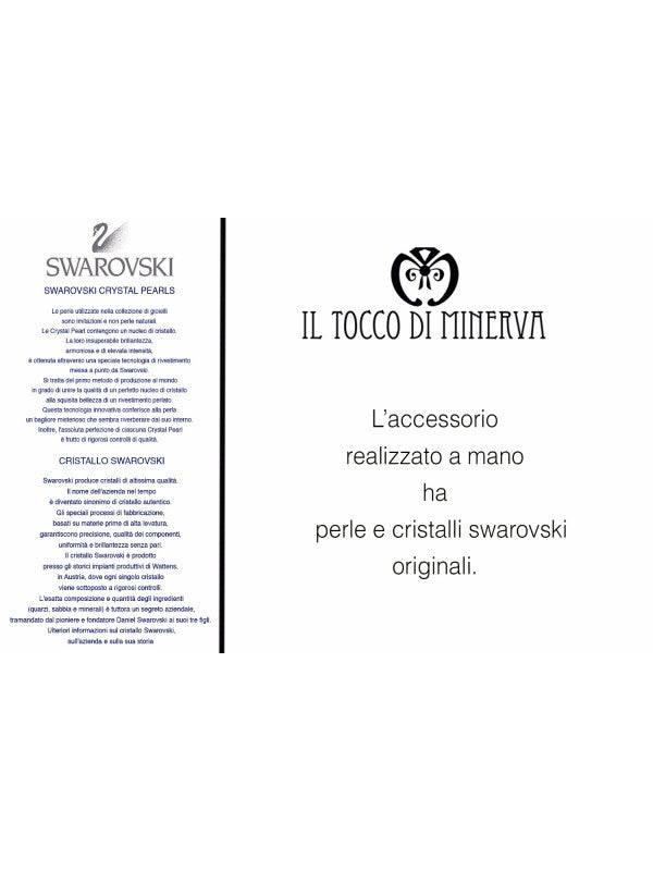 Bracciale Swarovski Eris Nero - Realizzato a mano - Il Tocco di Minerva