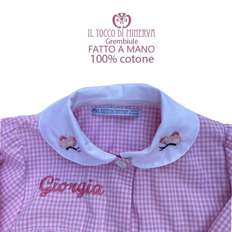 Grembiule Bimba Linea Le farfalle Personalizzato - Fatto a mano - Il Tocco di Minerva