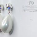 Orecchini cristallo e perle Swarovski Perla Realizzati A Mano - Il Tocco di Minerva