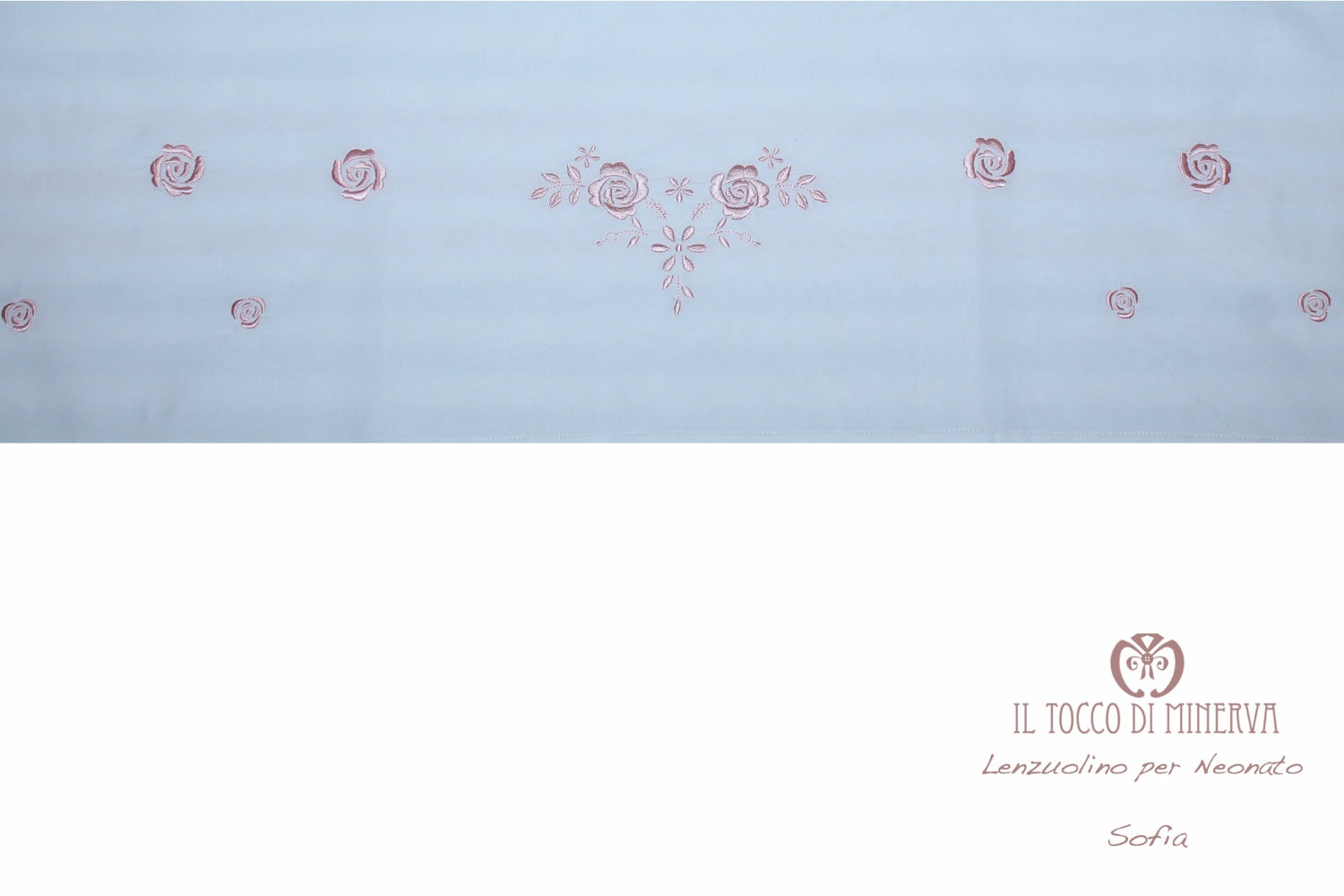 Lenzuolino culla cotone Battista Sofia Realizzato a mano - Handmade - Il Tocco di Minerva