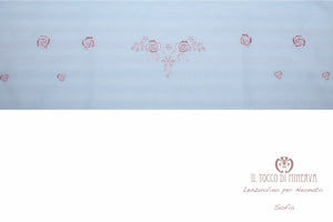 Lenzuolino culla cotone Battista Sofia Realizzato a mano - Handmade - Il Tocco di Minerva